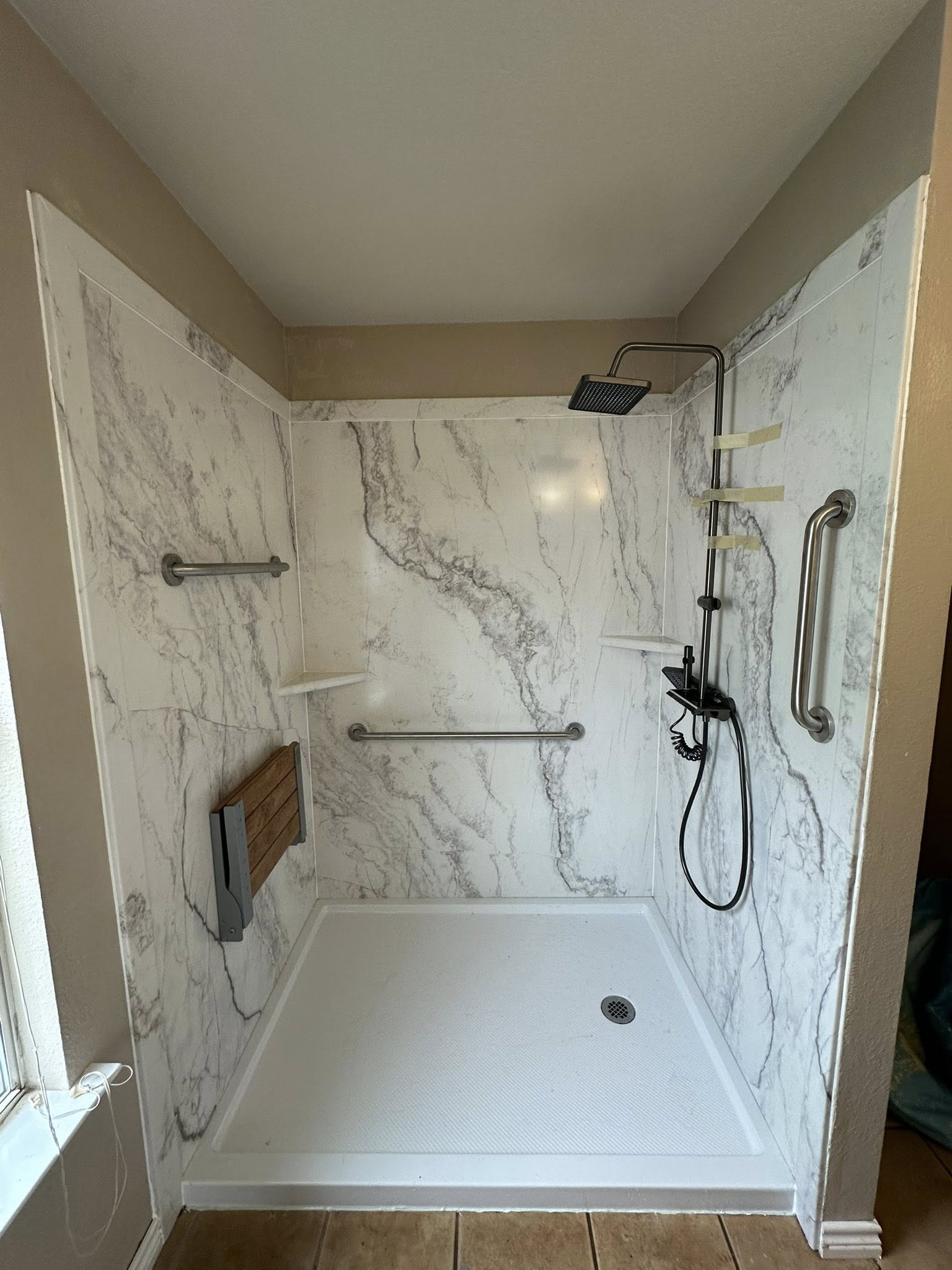Modern tile shower project 6